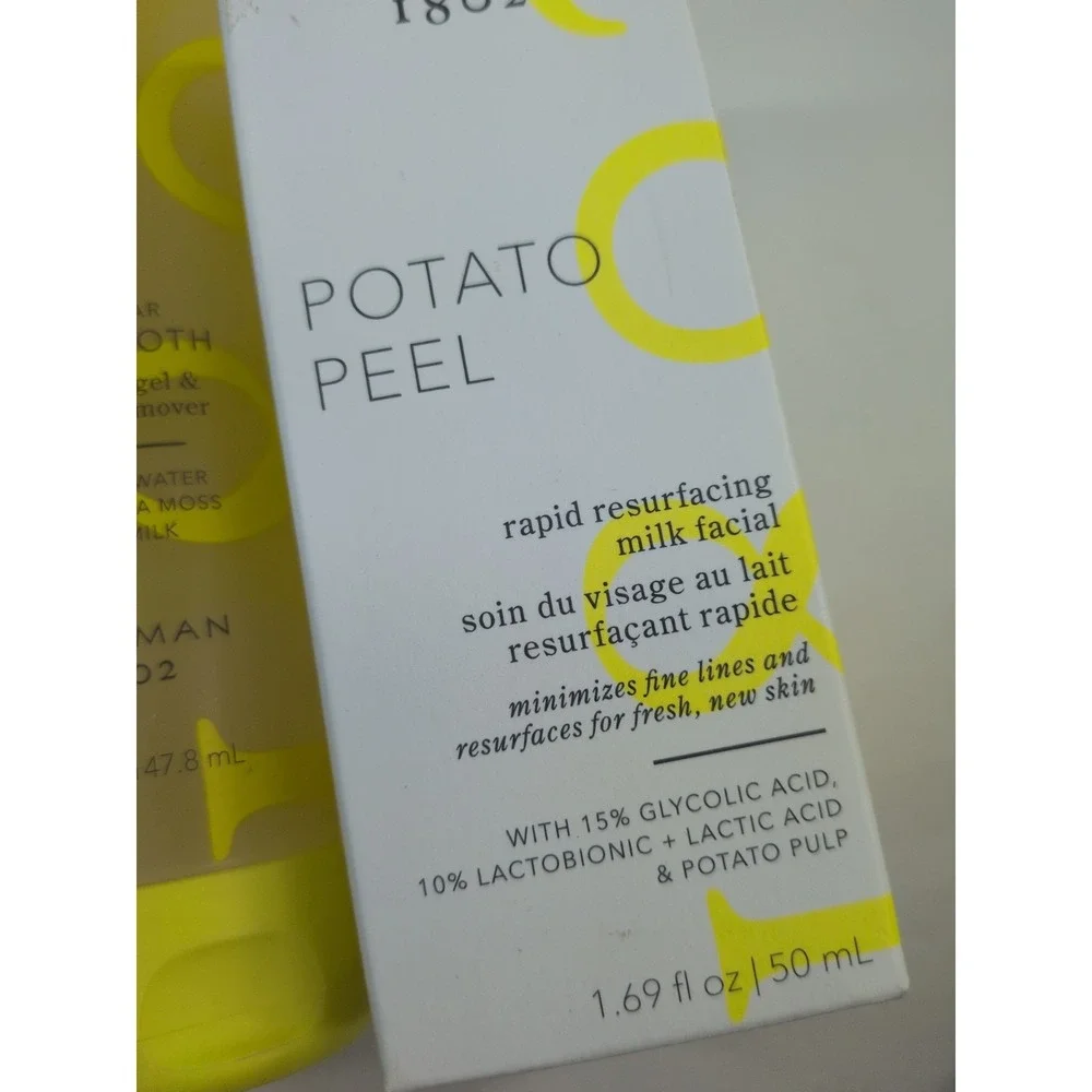 NEW LOT 2🥰BEEKMAN 1802 Potato Peel Rapid Resurfacing Milk Facial Micellar Froth